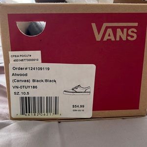 Atwood style black canvas Vans